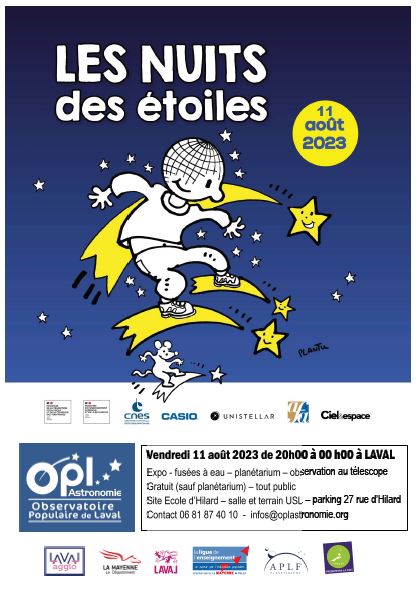 Affiche nuit etoiles 2023